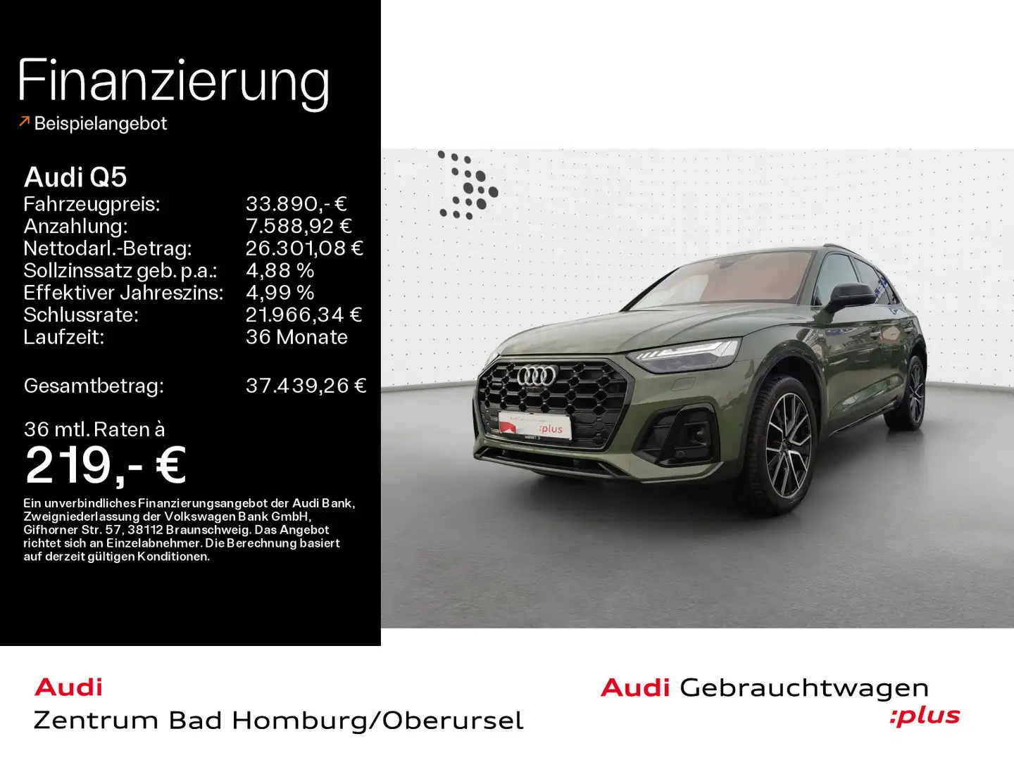 Audi Q5 SUV S line 40 TDI quattro*Stadt/Tour*HeadUp*S Grün - 1