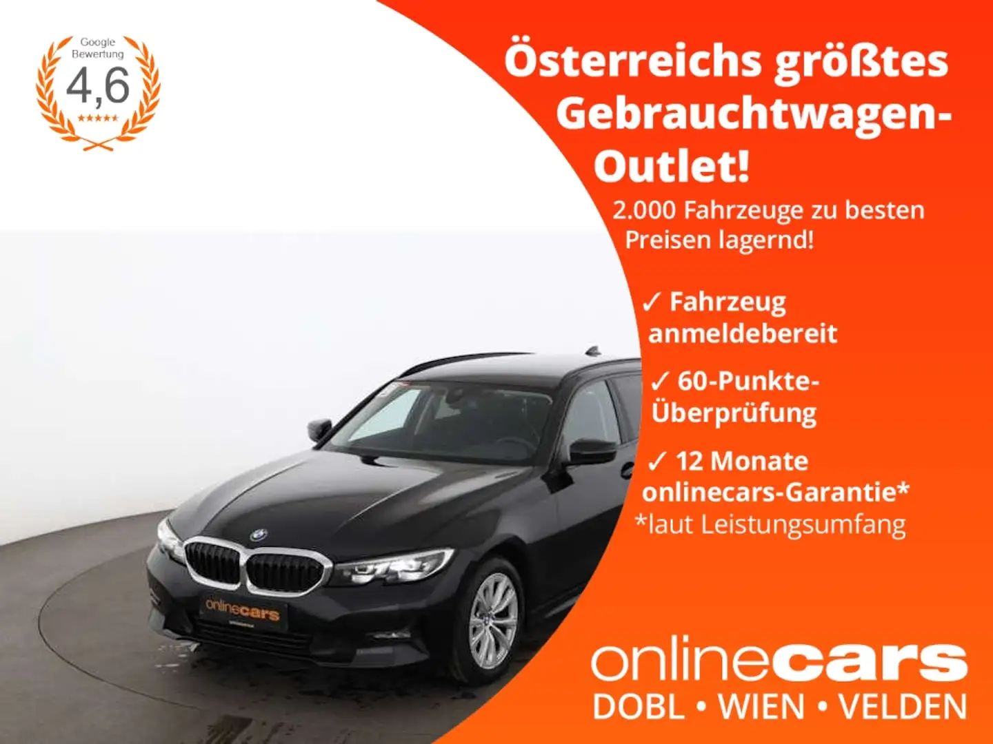 BMW 318 d Touring Advantage Aut LED STANDHZG NAVI PDC Nero - 1