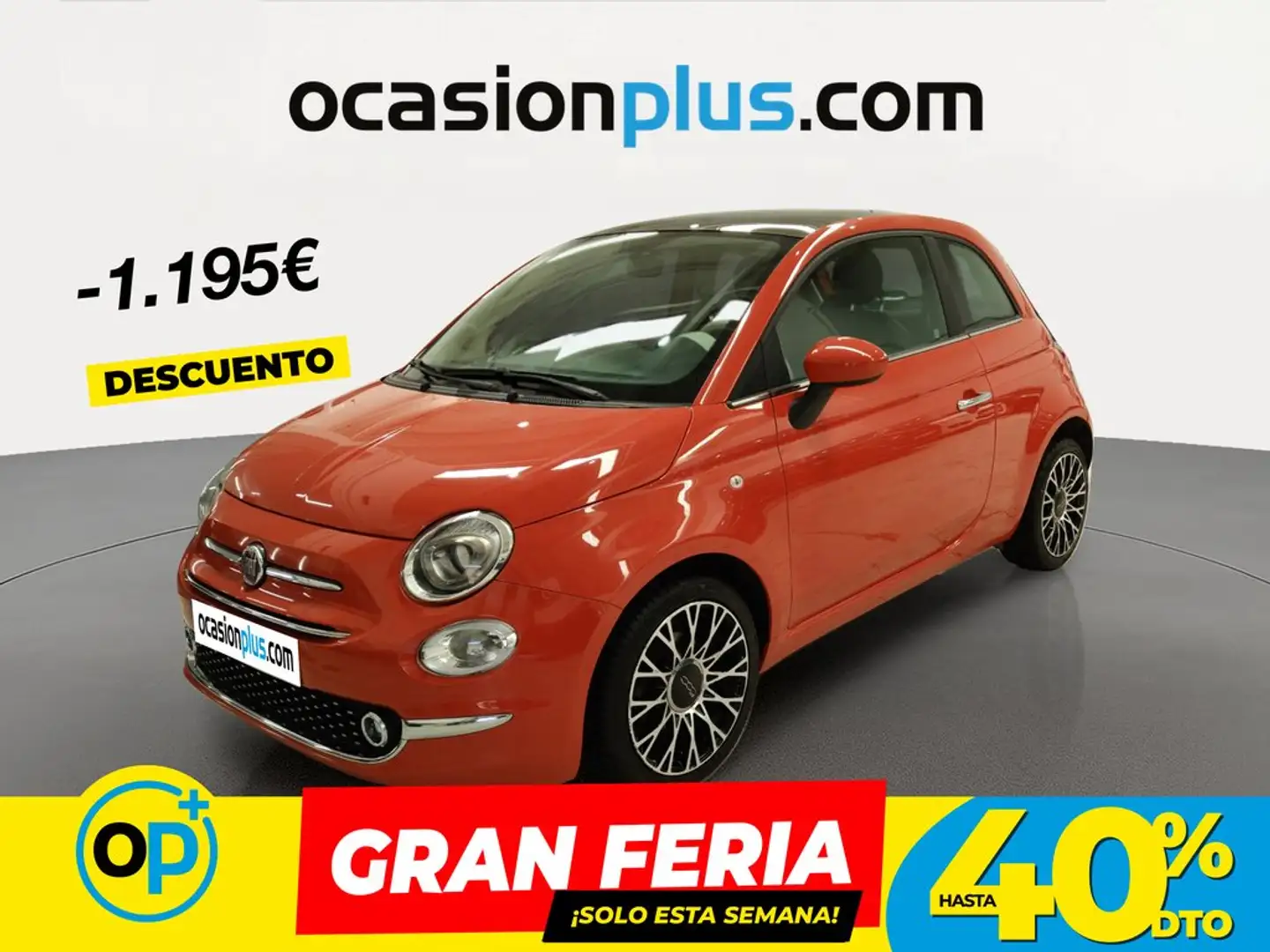 Fiat 500 1.0 Hybrid Dolcevita 52kW Naranja - 1