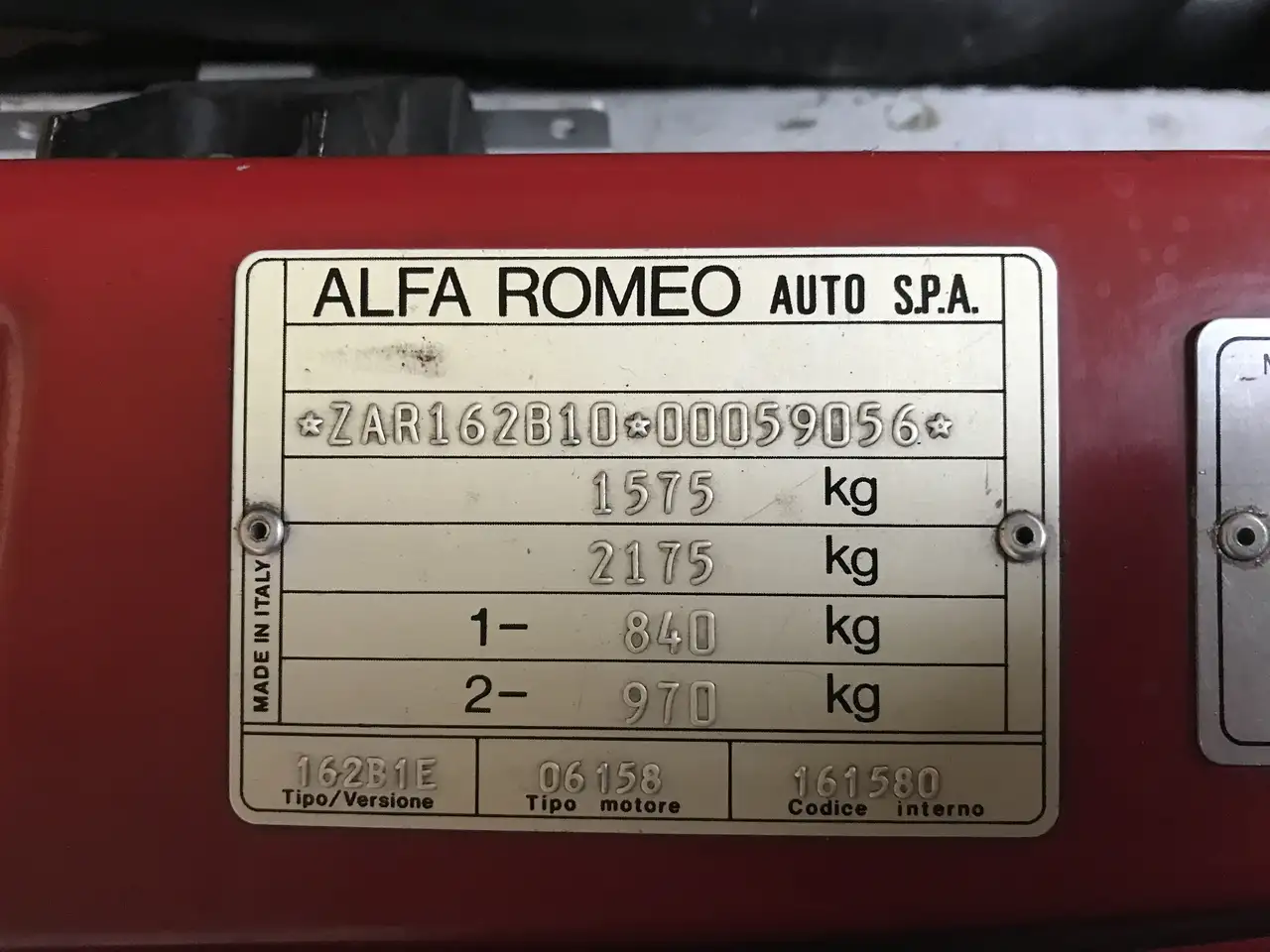 Alfa Romeo 75 1.8 Turbo Evoluzione Numero 56 di 500, foto 7