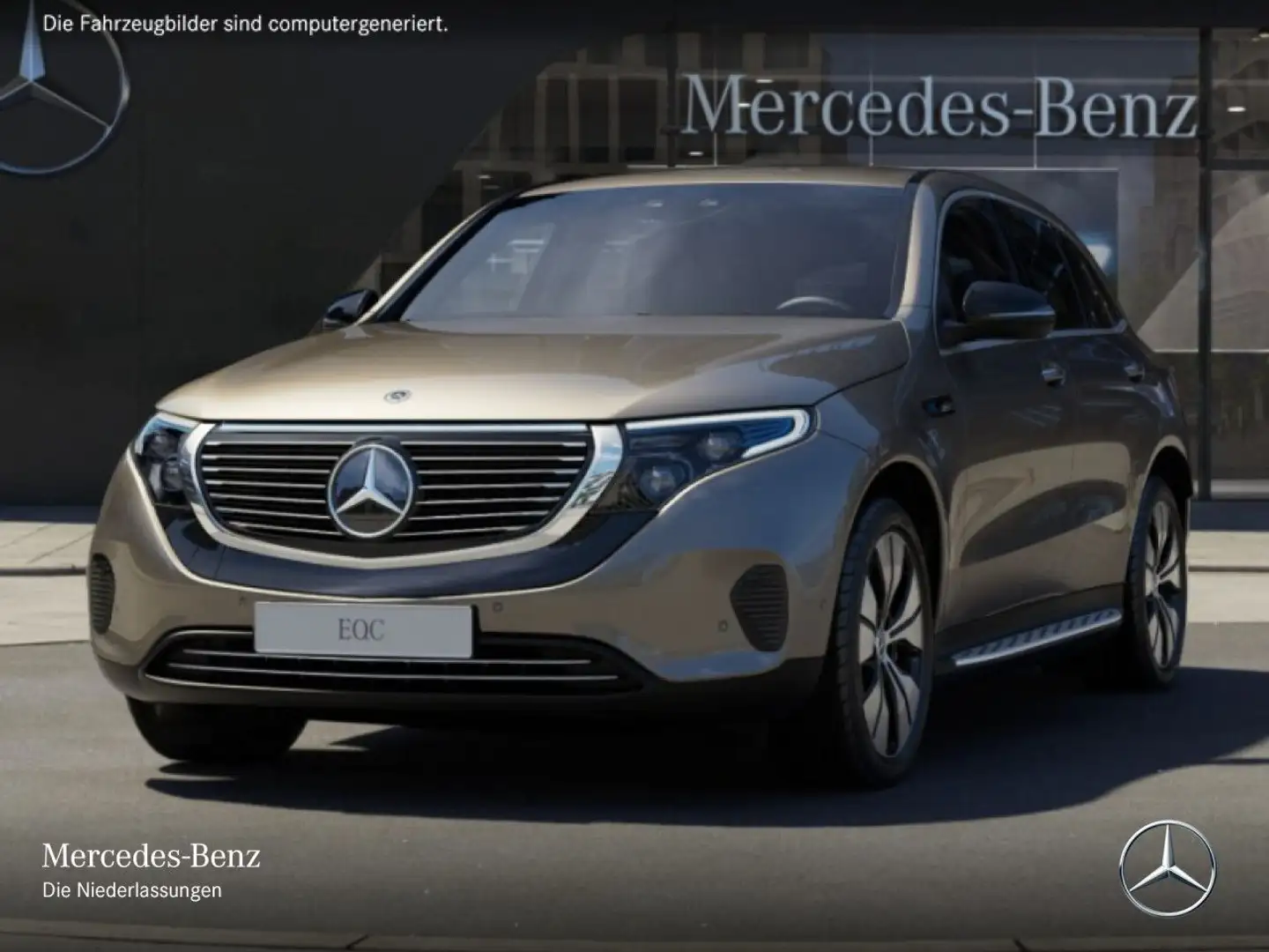Mercedes-Benz EQC 400 4M AHK+MULTIBEAM+FAHRASS+KAMERA+KEYLESS Ezüst - 2