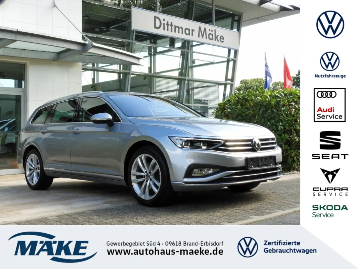 Volkswagen Passat Variant Elegance 2.0 TSI OPF DSG AHZV RFK NAVI Silber - 1