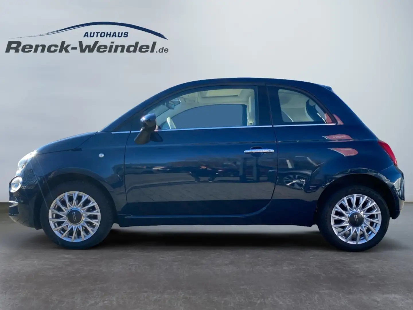 Fiat 500 Lounge 1.2 El. Panodach Klimaautom PDC Kom-paket T Blau - 2