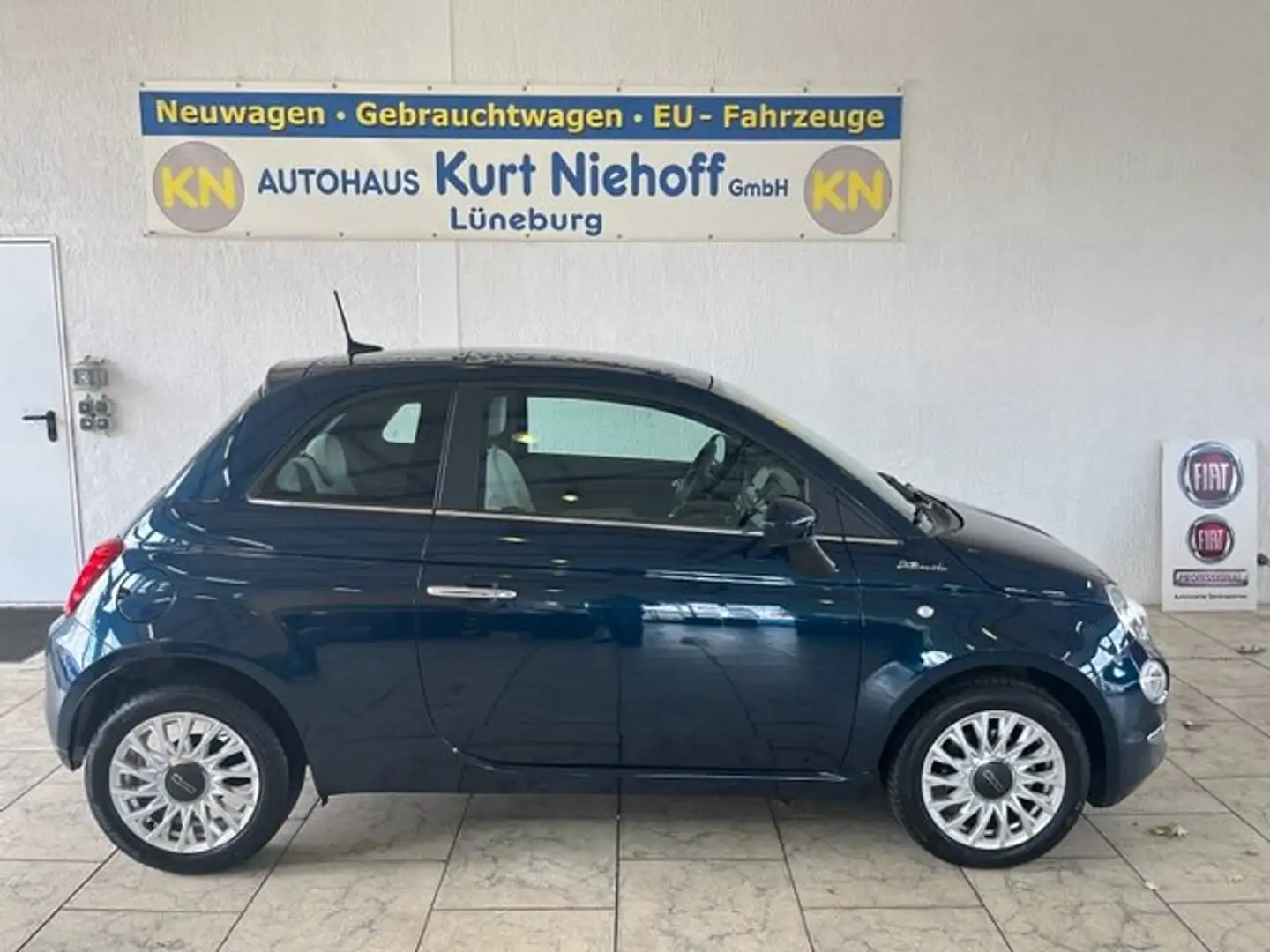 Fiat 500 1.0 GSE + Glasdach + ALU +Ganzjahresreifen Blauw - 1