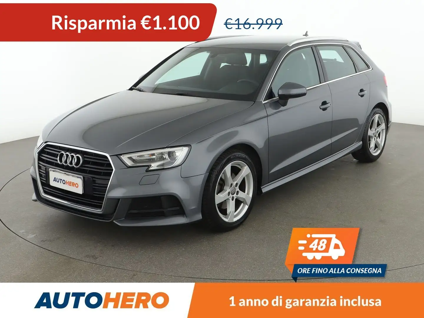 Audi A3 1.6 TDI Sport 116 CV Grigio - 1