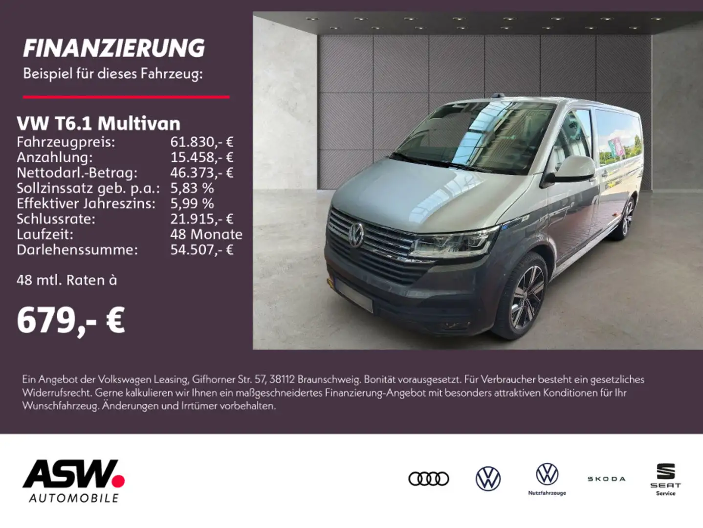 Volkswagen T6.1 Multivan Comfortlin 2.0TDI 4M DSG Stdhz AHK Plateado - 1