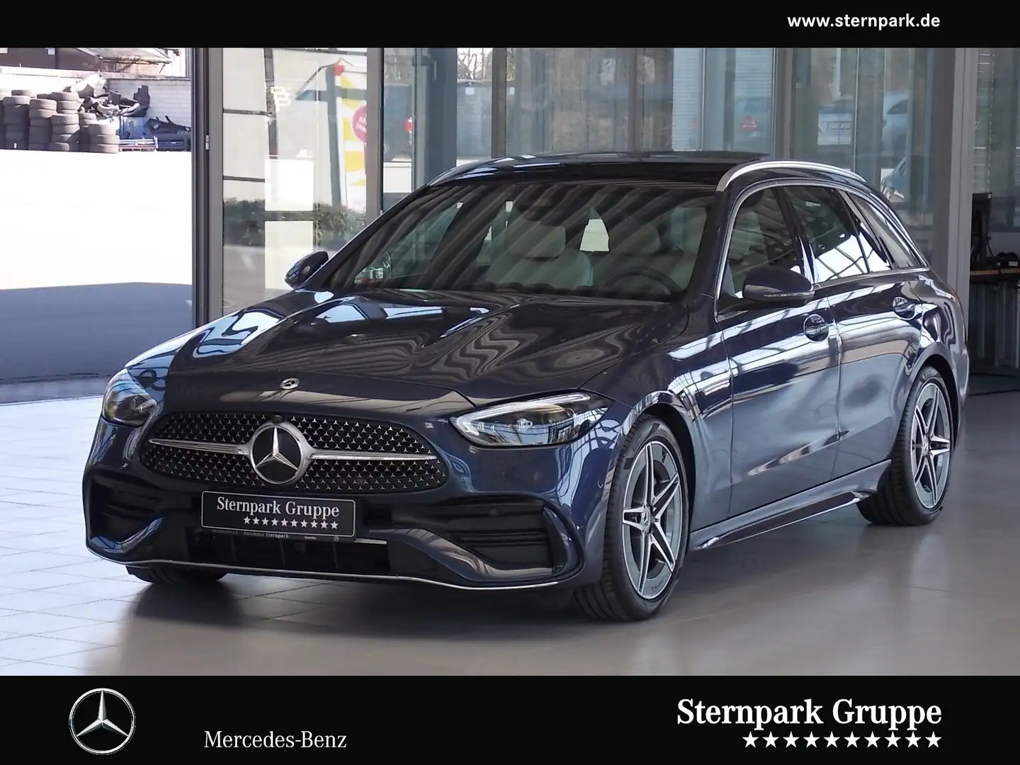 Mercedes-Benz C 200 C 200 4M T AMG Augment.Pano,AHK,Digi-Li.360° Navi Blau - 1