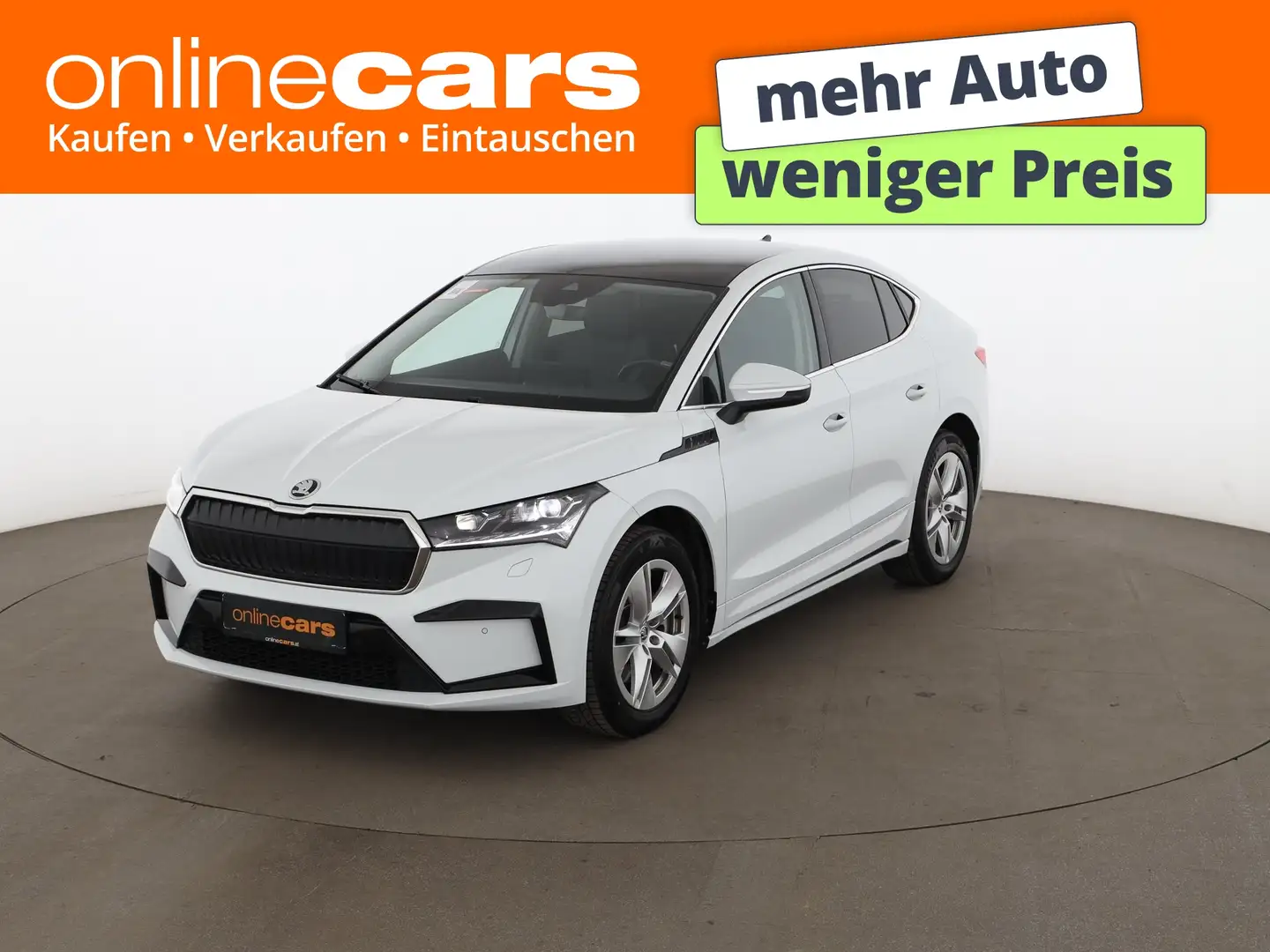 Skoda Enyaq Coupe 80x Loft 4x4 82kWh Aut MATRIX SKY NAV Weiß - 1