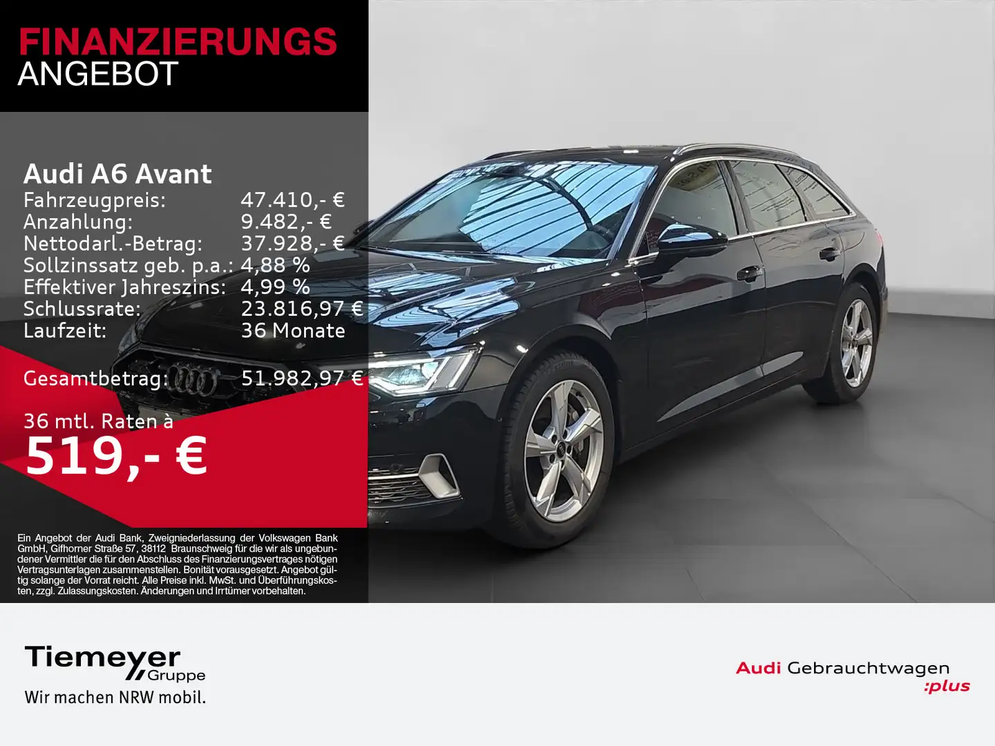 Audi A6 45 TFSI ADVANCED LM19 KAMERA MATRIX AHK Schwarz - 1