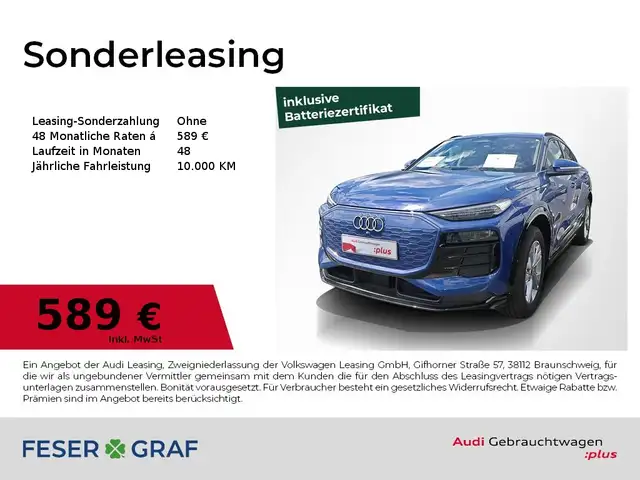 2025 Audi Q6 E-Tron in Blue for sale