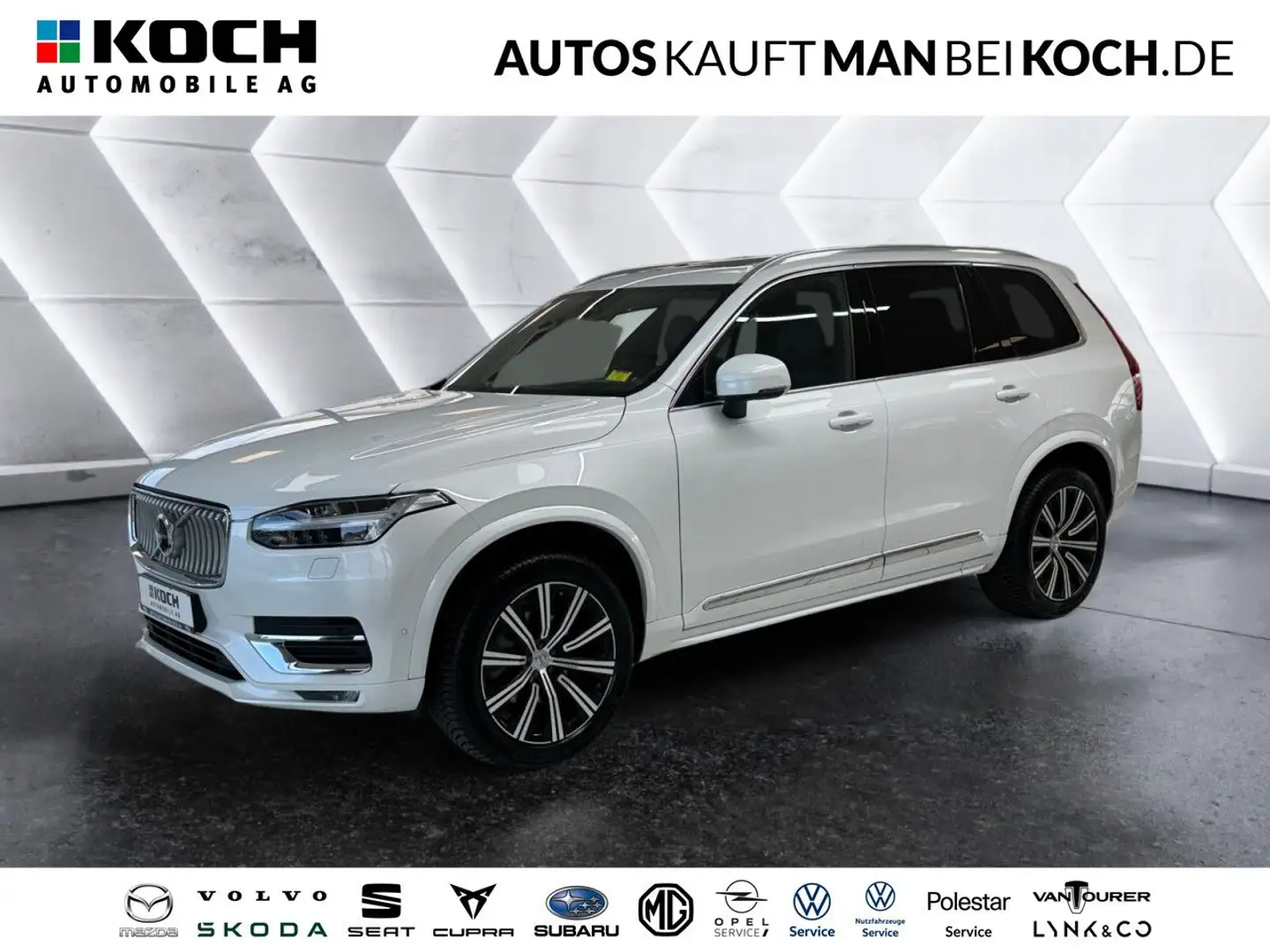 Volvo XC90 B5D AWD Ultimate 360° PANO HUD BLIS B/W Navi Weiß - 1