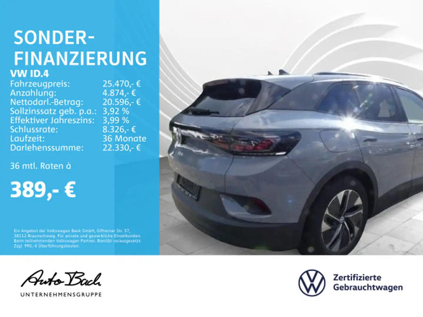 Volkswagen ID.4 Pure Performance Style Navi, LED-Matrix, St Grau - 2