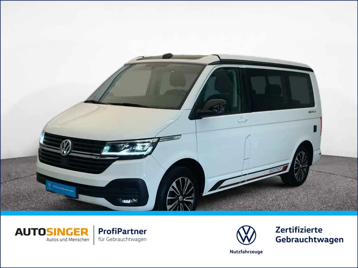 Volkswagen T6 California 6.1 Beach Camper Edition 4M *STDHZ Weiß - 1