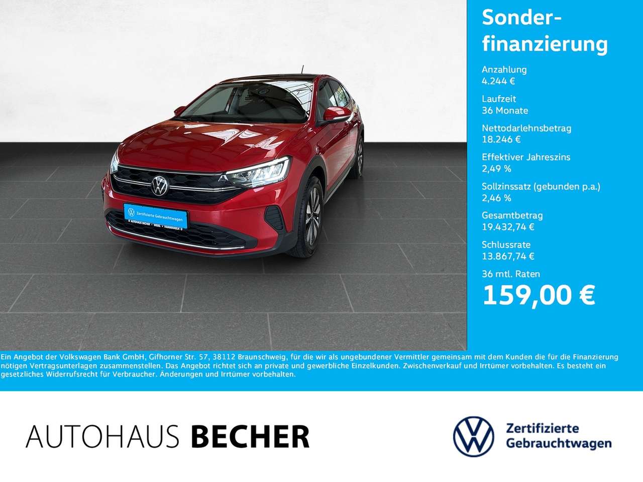 Volkswagen Taigo 2024 — Life 1.0 TSI 5-Gang /AHK/Rückfahrkam/Pano