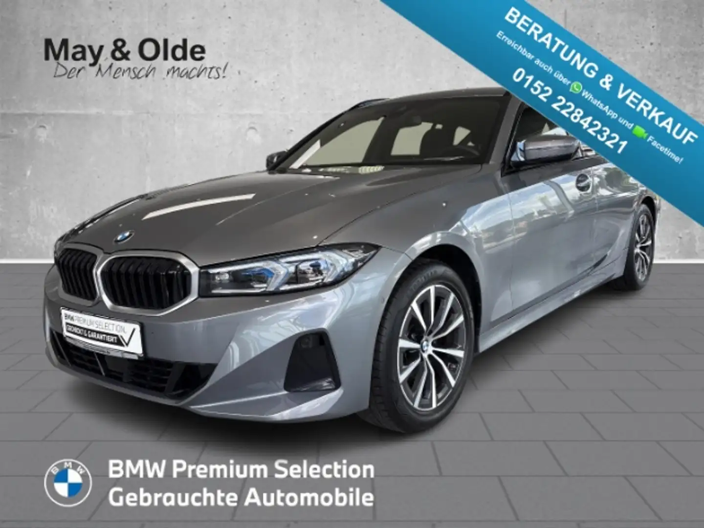 BMW 320 i HUD AHK SHZ Navi LED ACC Leder Digitales Cockpit Gris - 1