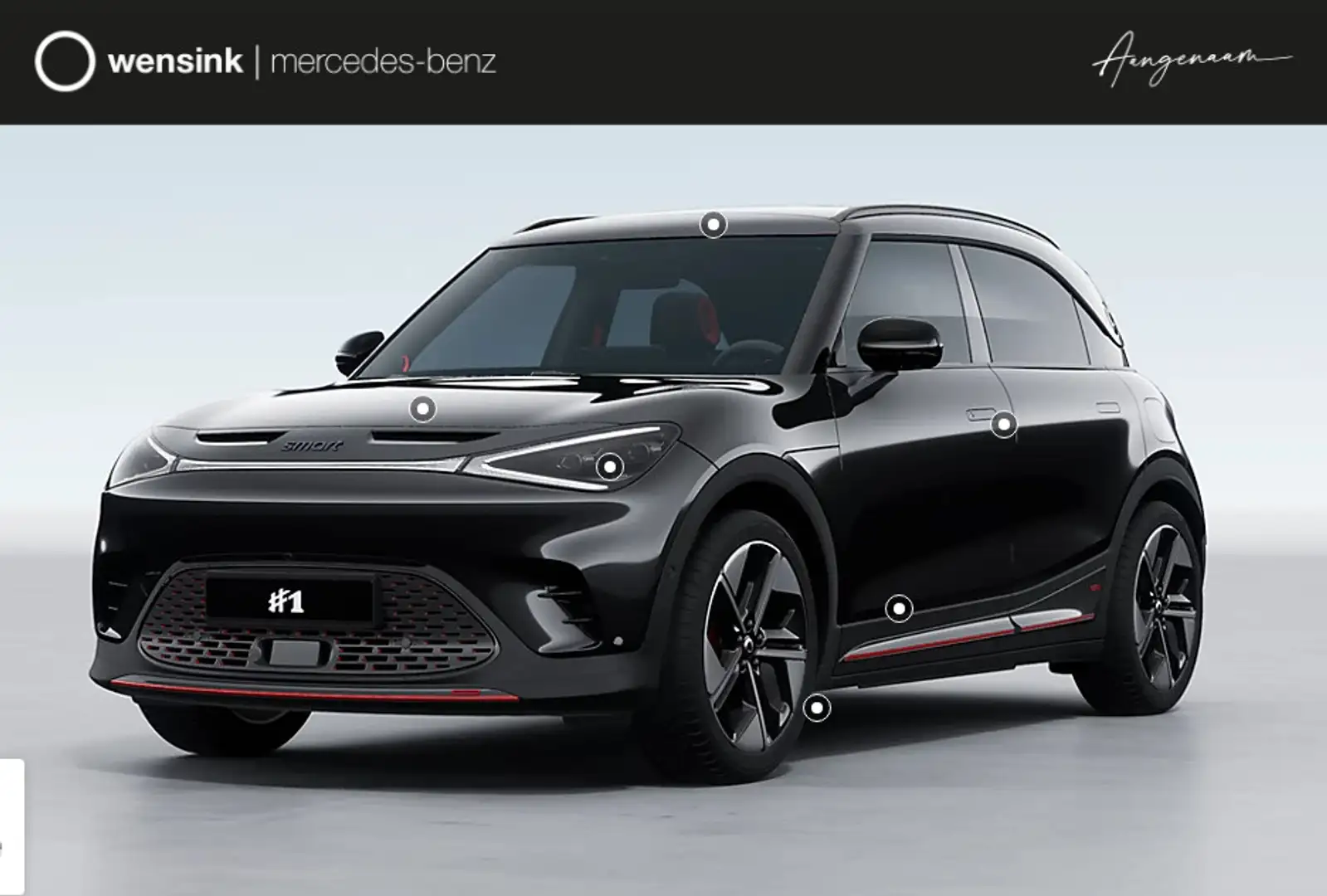 smart #1 BRABUS 66 kWh | 428 pk | Panoramadak | 360 Camera Negru - 1