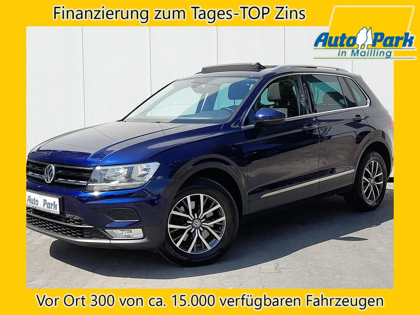 Volkswagen Tiguan 2.0 TDI 4Mot NAVI~SHZ~2xPDC~ACC~AHK~PANO Bleu - 1