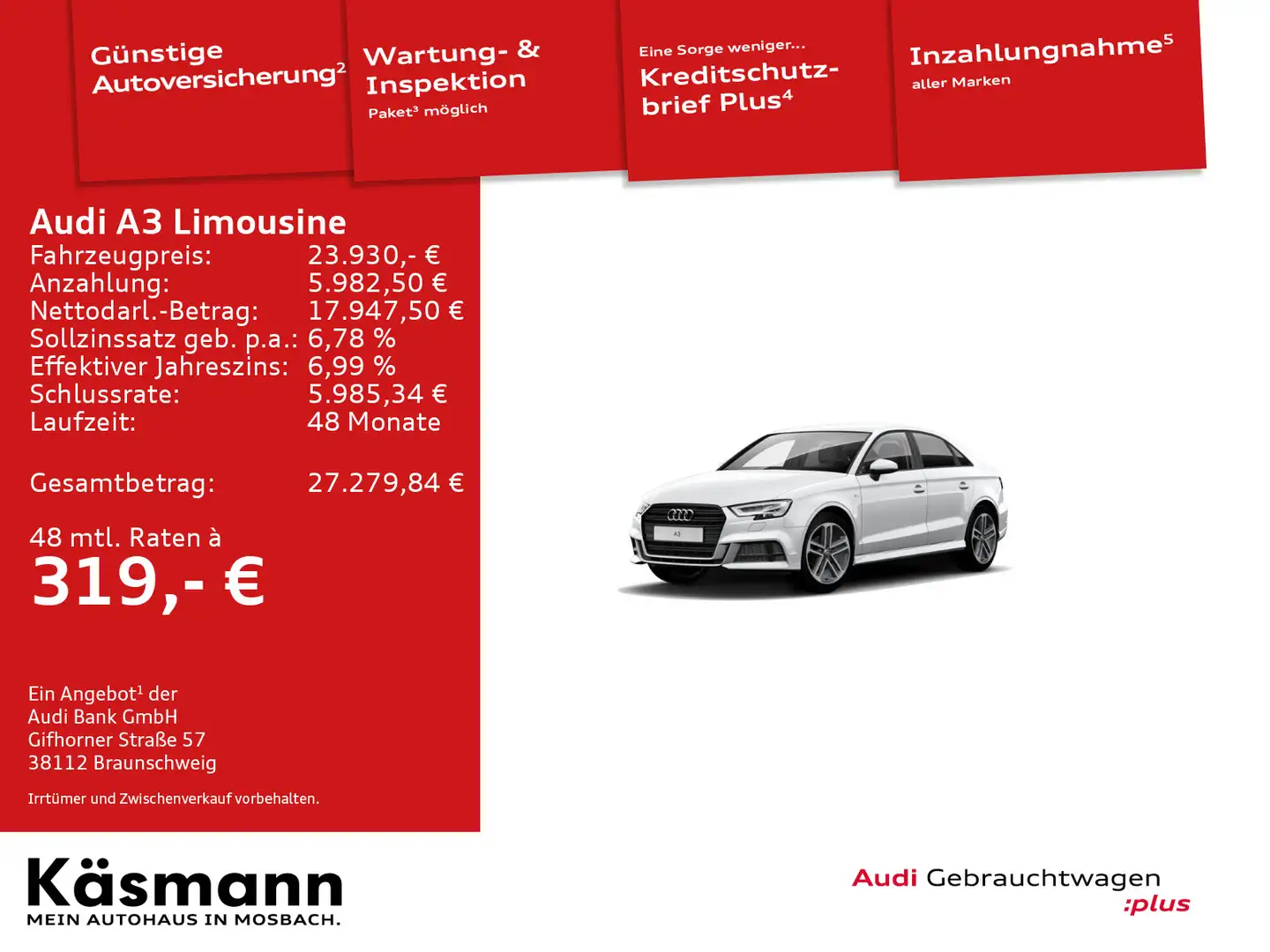 Audi A3 sport 35TFSI 2x S line MATRIX NAV Weiß - 1