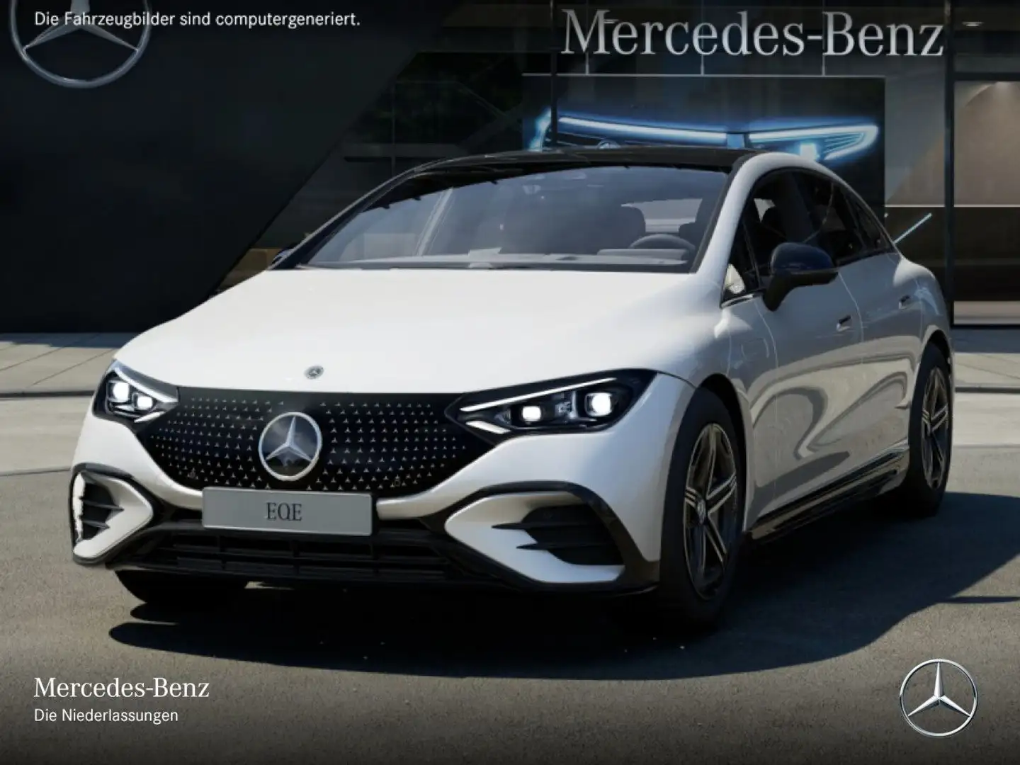 Mercedes-Benz EQE 350 4Matic AMG Fahrass Pano Burmester Distr. Weiß - 2