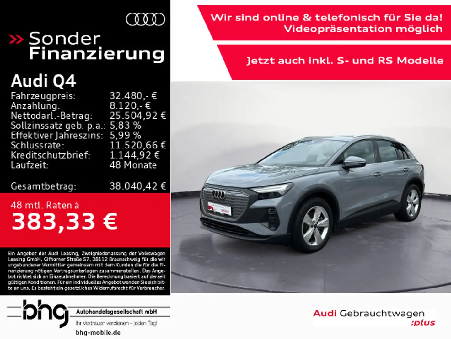 Audi Q4 e-tron 40 e-tron LED/ACC/Kamera/Assist/uvm. Gris - 1