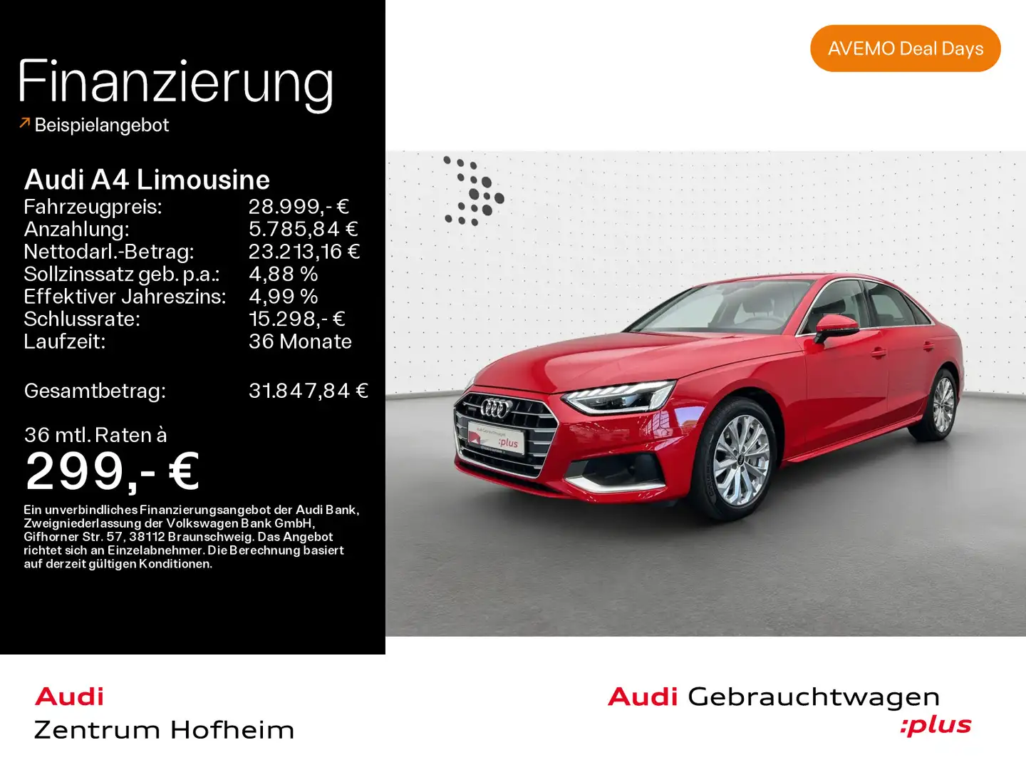 Audi A4 50 TDI qu advanced tip*B&O*HUD*Matr Rot - 1