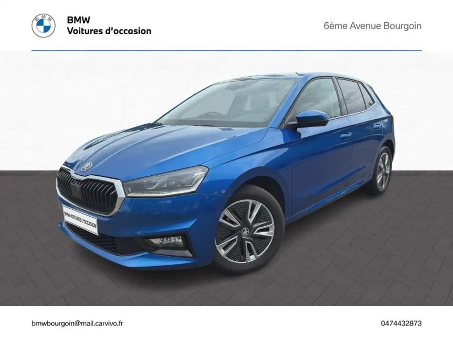 Skoda Fabia 1.0 TSI 110ch Style DSG7 Bleu - 1