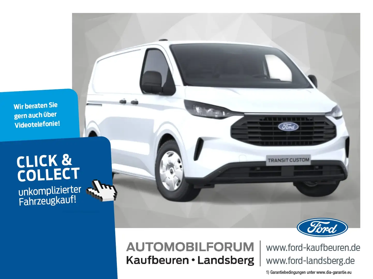 Ford Transit Custom 280 L1 TREND | AHK | KLIMA | ALLWET Blanc - 1