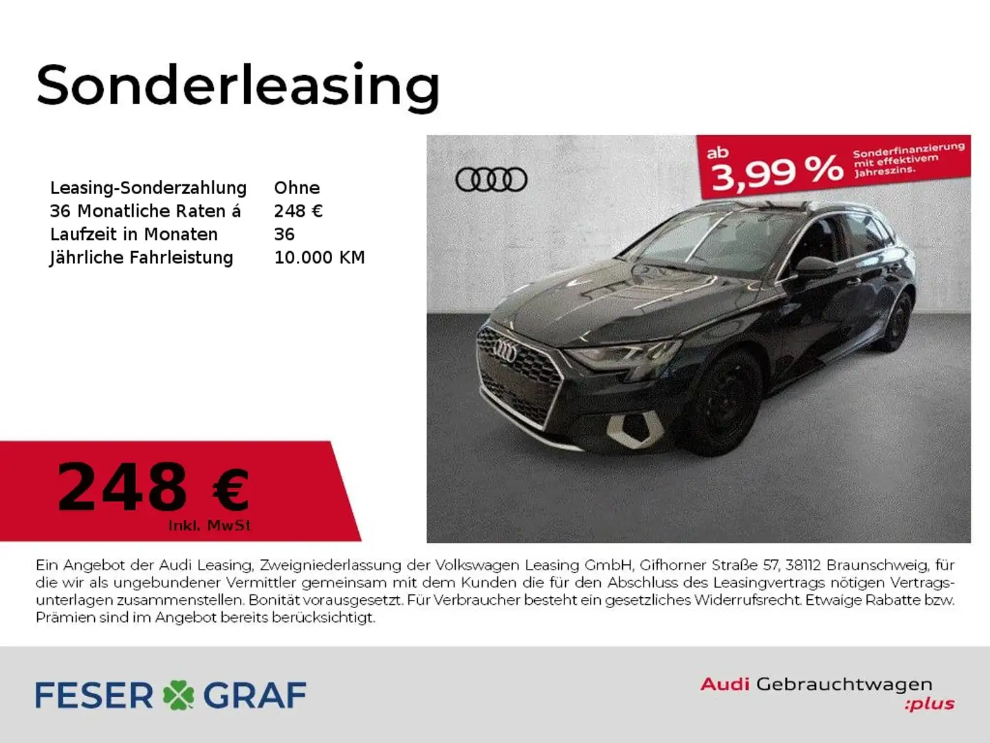 Audi A3 Advanced 35 TFSI S tronic Smartphone Inter./AHK/PD Grau - 1