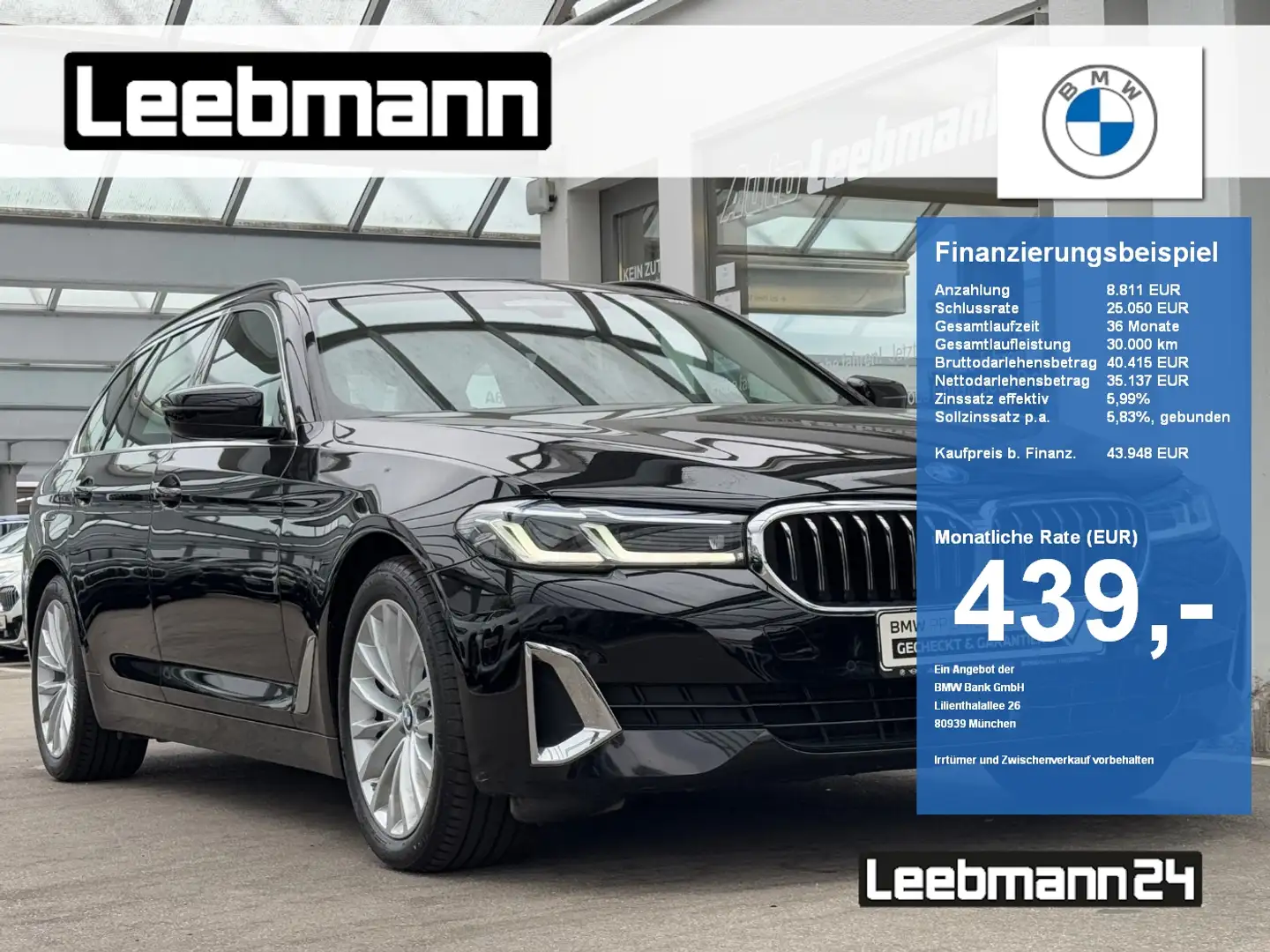 BMW 530 d xDrive Tour Luxury AHK/ACC 2 JAHRE GARANTIE Negro - 1