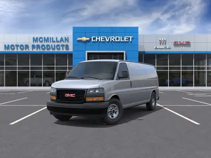 Silver 2026 GMC Savana Cargo Van Rear-Wheel Drive 8-Speed Automatic