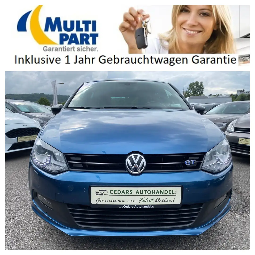 Volkswagen Polo V 1.4 TSI BlueGT Cup Xenon Einparkhilfe Tempomat Bleu - 2