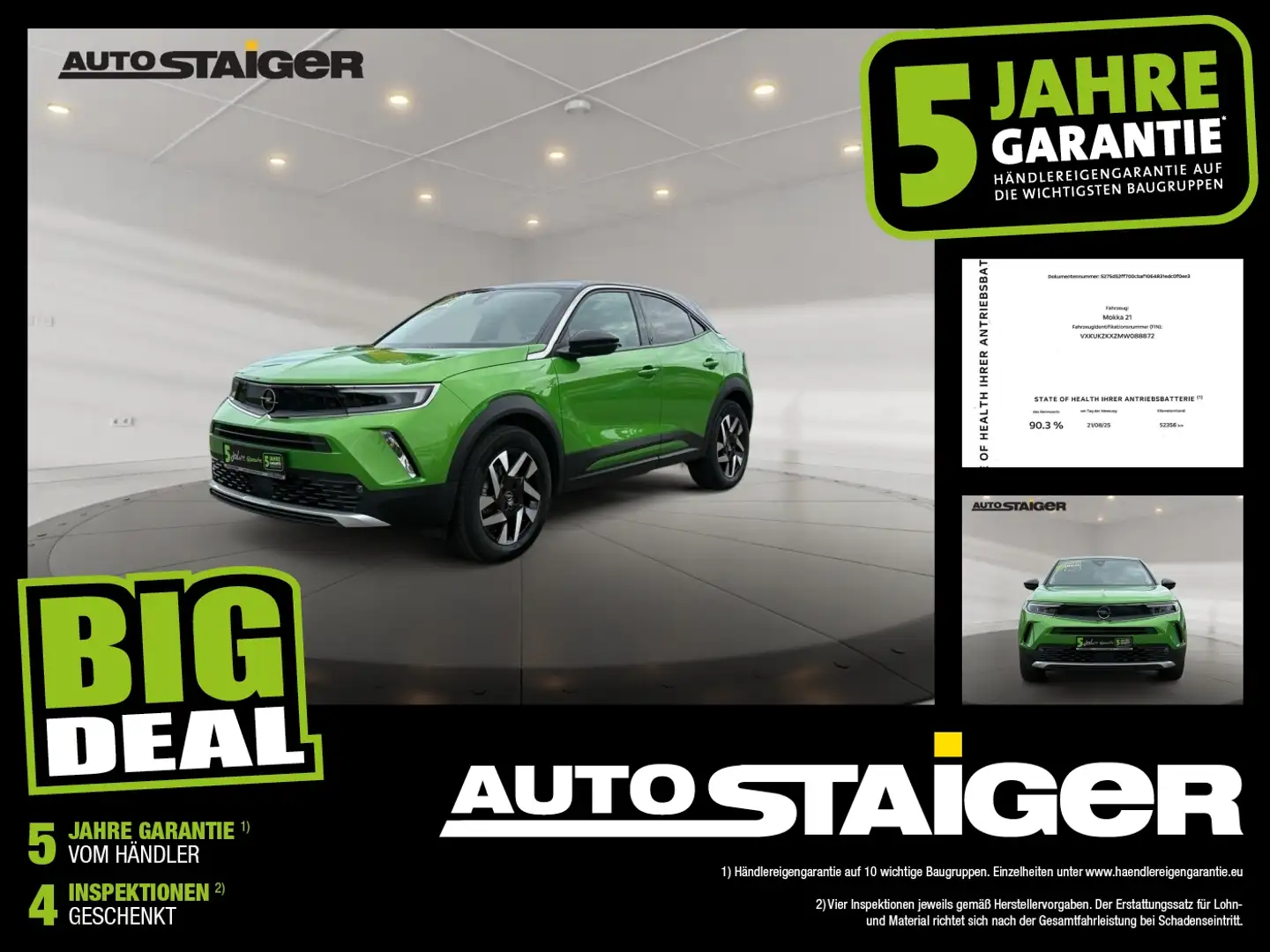 Opel Mokka -e Elegance Klimaauto LED SHZ Keyless Grün - 1