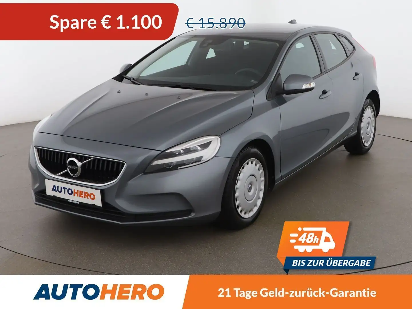 Volvo V40 2.0 D2 Kinetic *NAVI*CAM*BT*SHZ*TEMPO* Grau - 1
