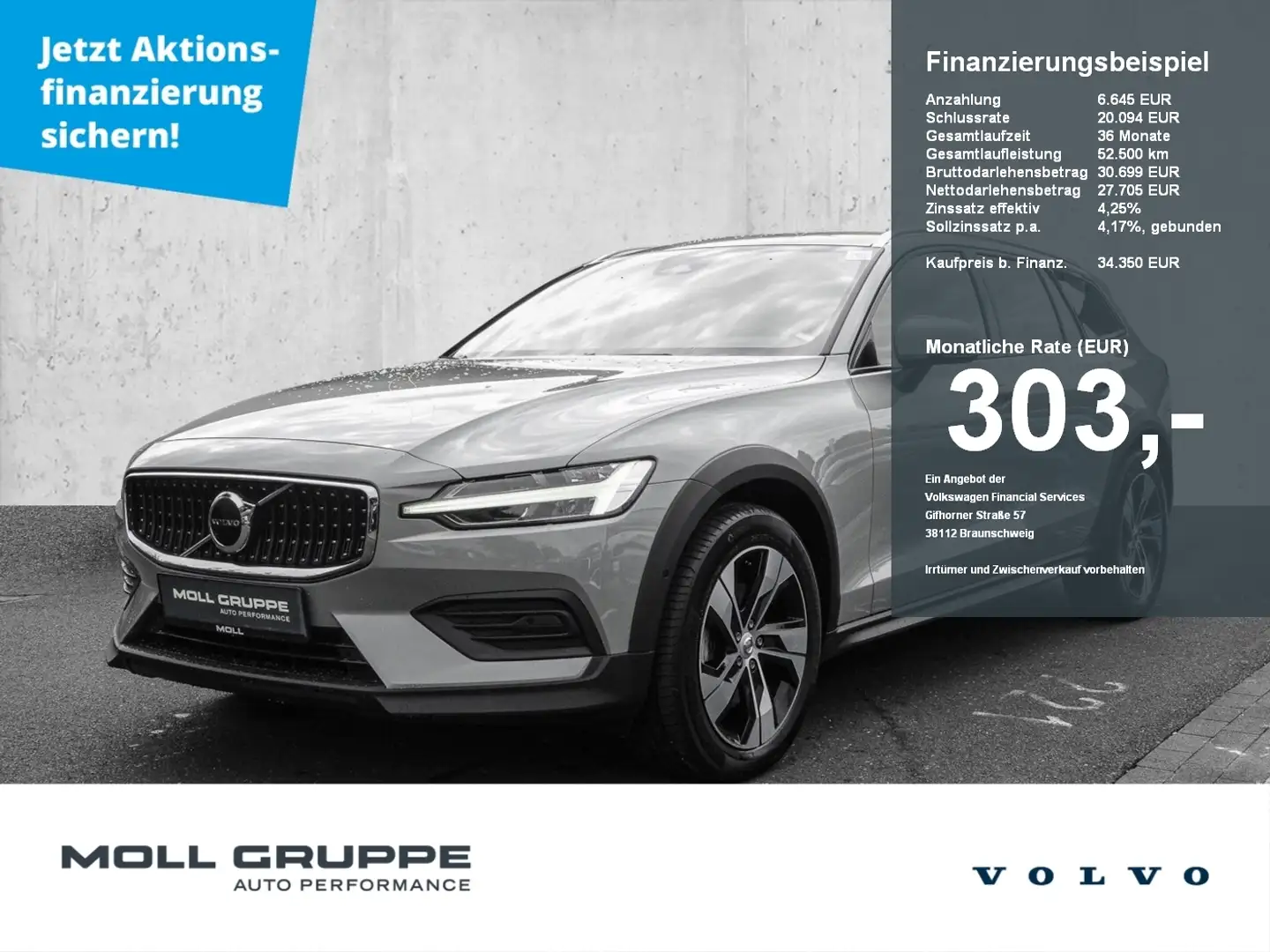 Volvo V60 Cross Country B4 AWD Plus 4xSHZ ACC Grau - 1