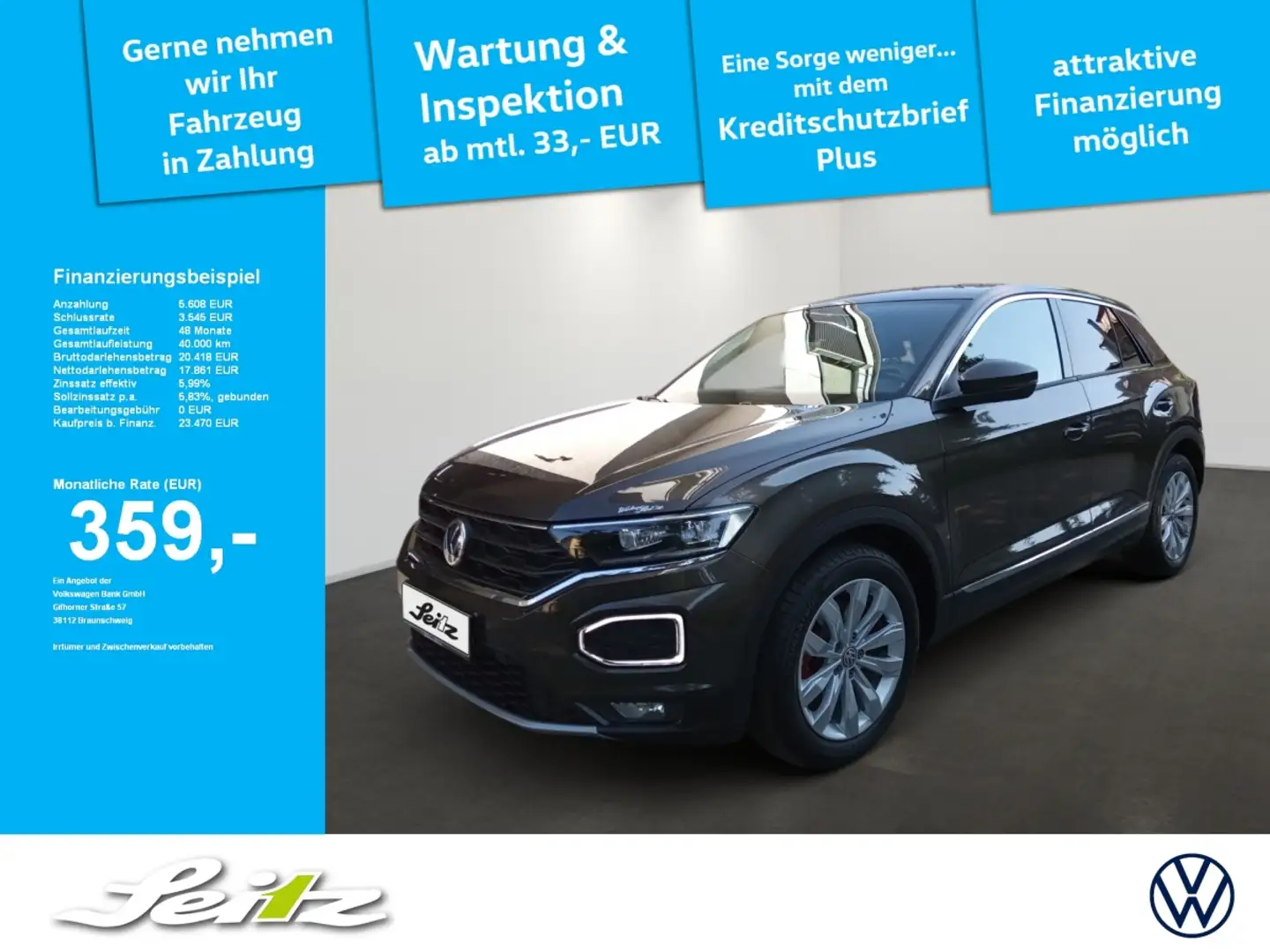 Volkswagen T-Roc Sport 4Motion LED. Navi. Einparkhilfe Noir - 1