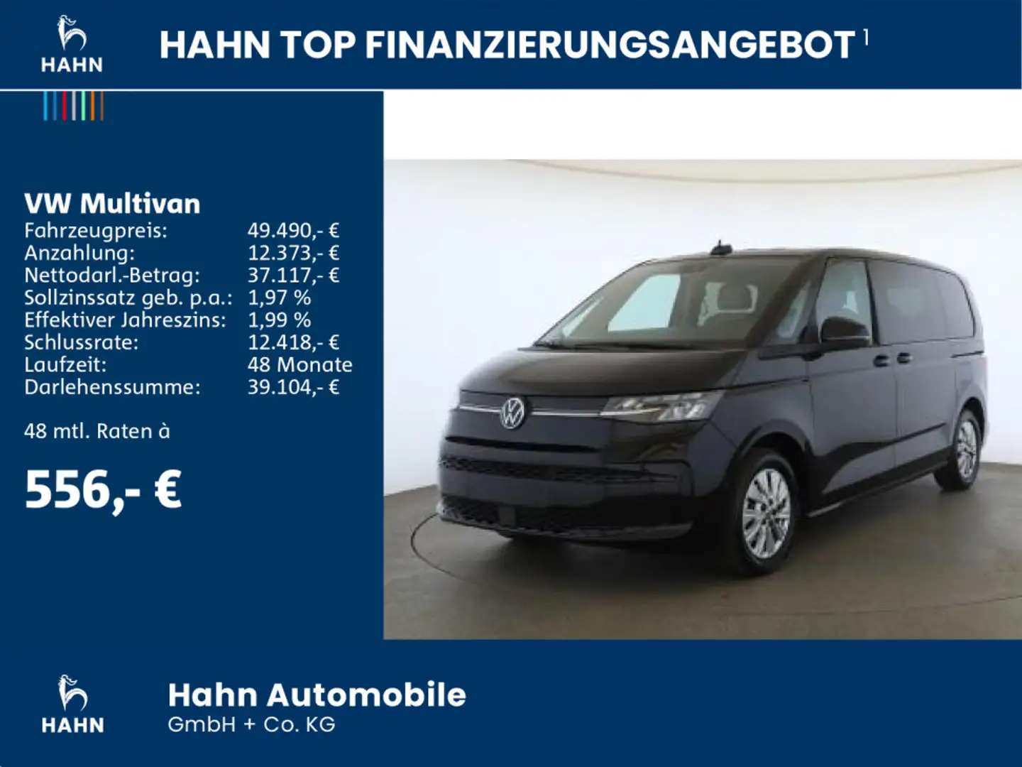 Volkswagen T7 Multivan T7 Multivan LIFE 2,0TDI 110KW DSG AHK LEDER NAVI Schwarz - 2