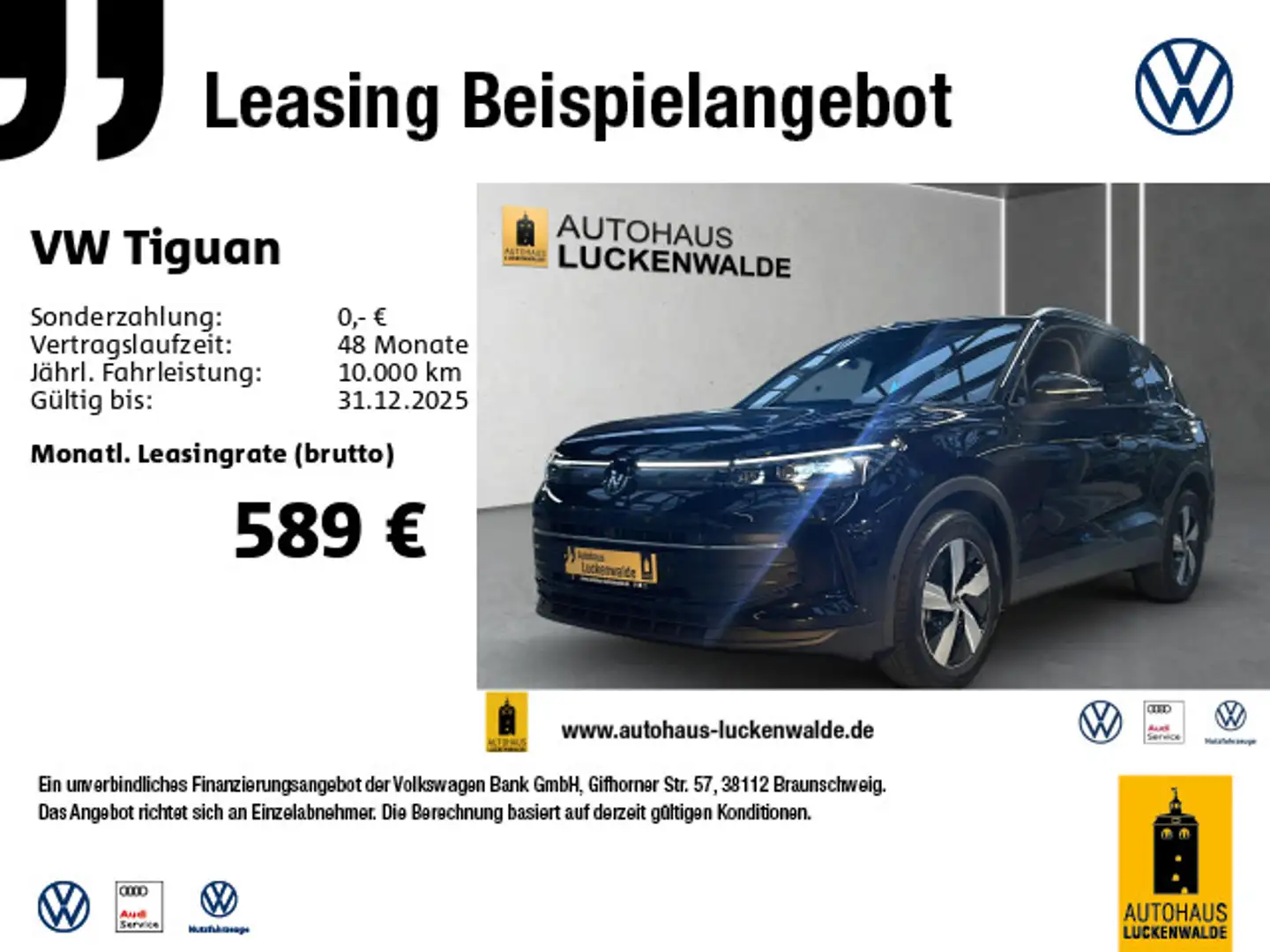 Volkswagen Tiguan 2.0 TDI Life DSG *LED+*360°*NAV*AHK*ACC* Zwart - 1