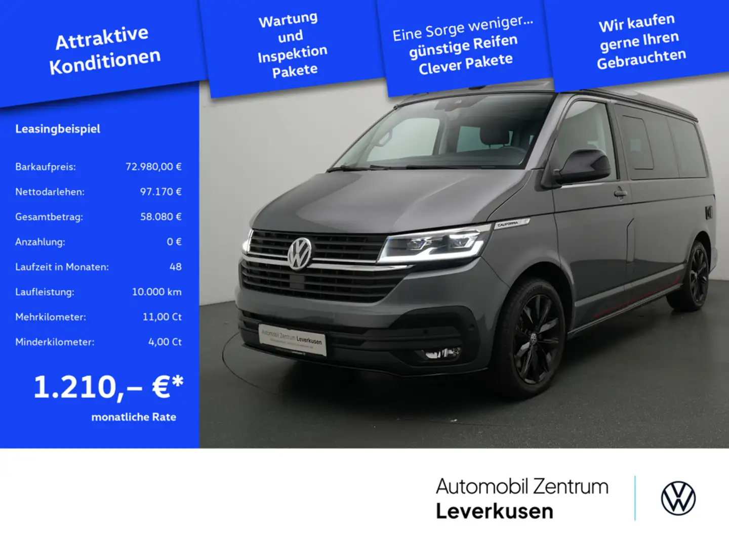 Volkswagen T6.1 California TDI Ocean Edition STANDH AHK Grau - 1