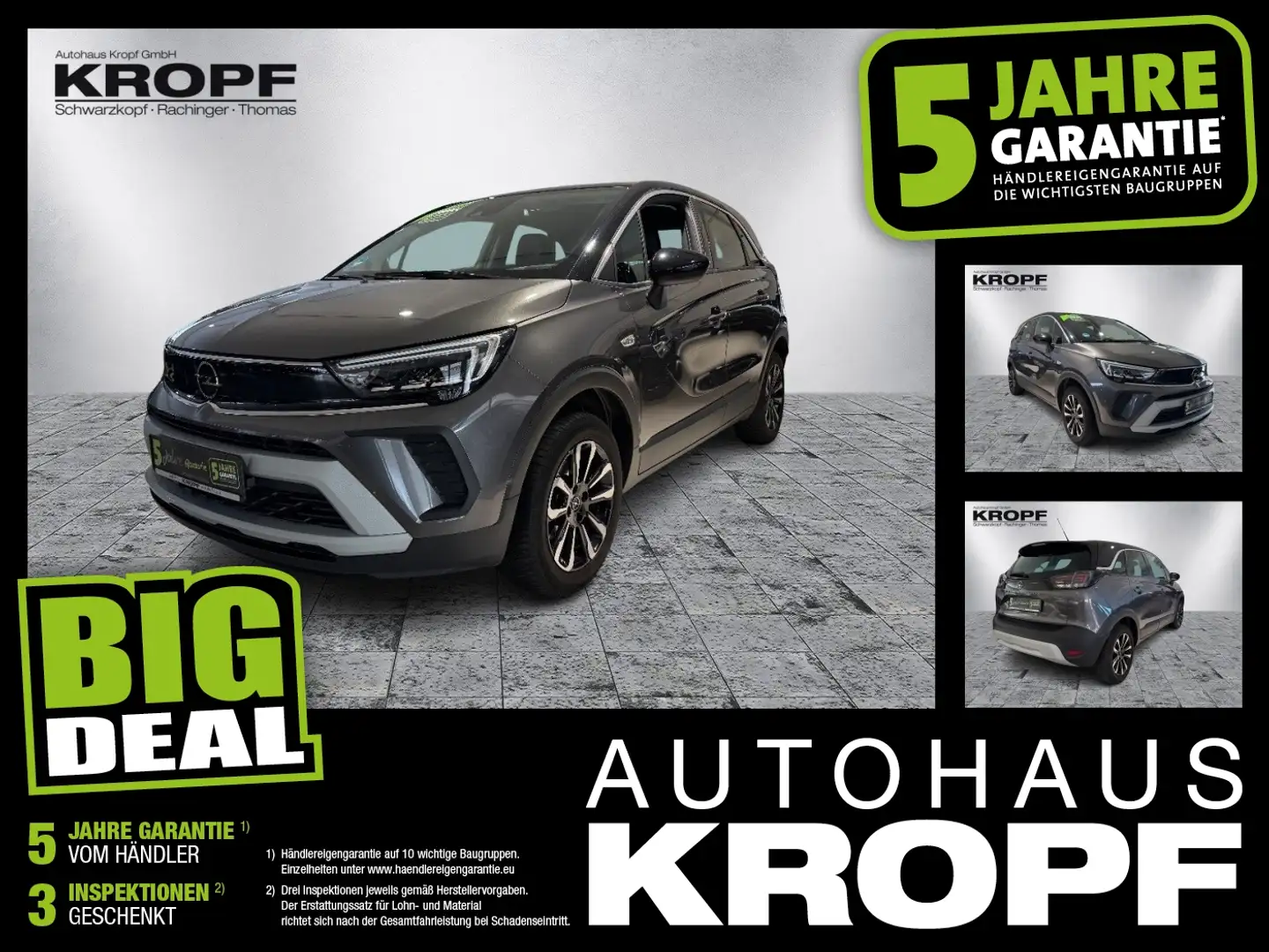 Opel Crossland 1.2 Turbo Elegance LED+Navi+SHZ+KlimaA Gris - 1