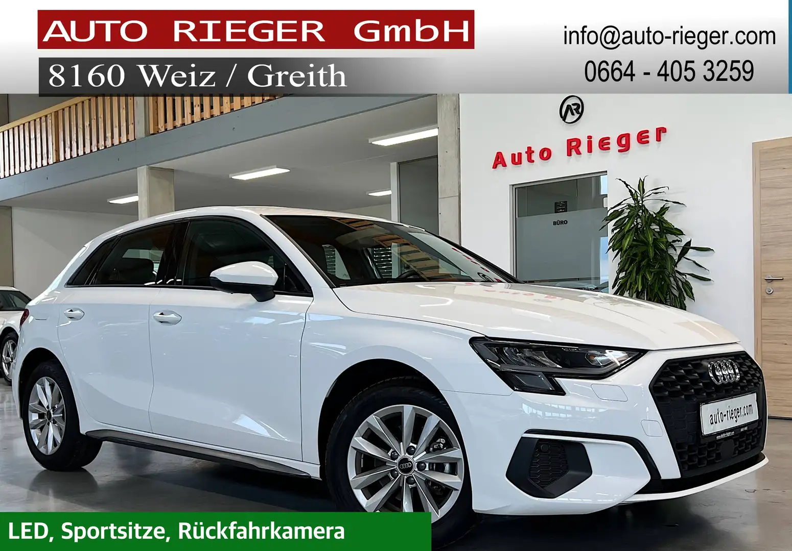 Audi A3 35 TFSI LED, ACC, Sportsitze, Kamera Weiß - 1