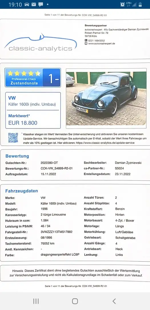 Volkswagen Käfer RUF Optik Tuning ( inklusive Gutachten ) - 1