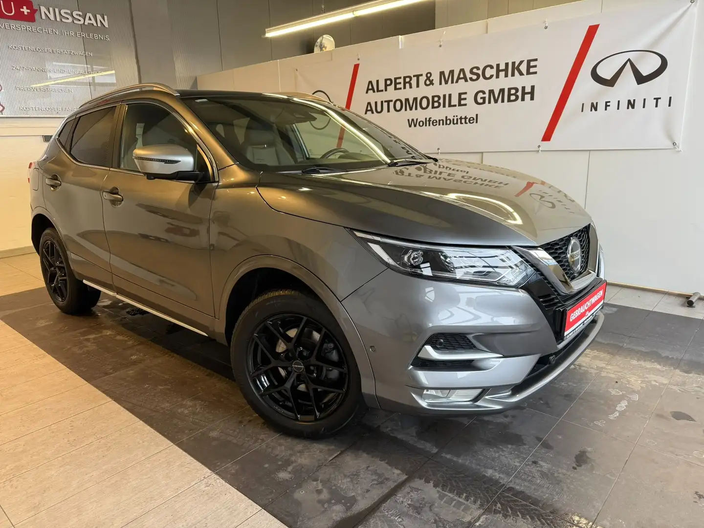 Nissan Qashqai 1,3 160PS Tekna+ Leder/Navi/LED/Bose/SHZ/Pano Gris - 1