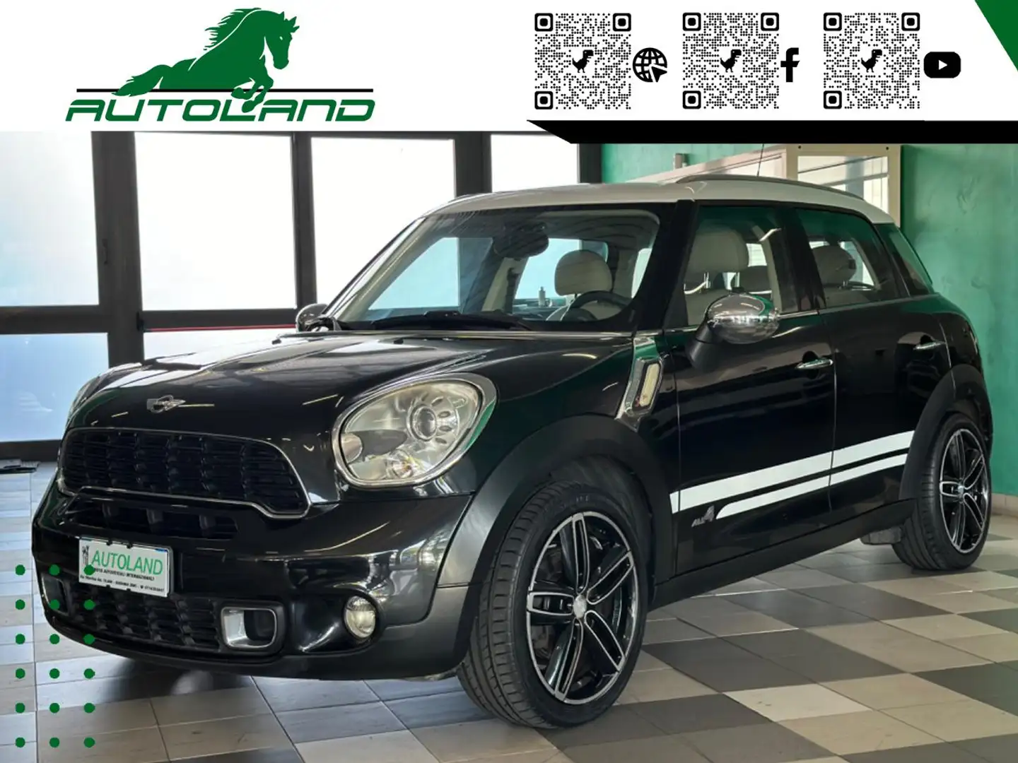 MINI Cooper SD Countryman SD 2.0 143cv All4 Pelle Beige Finanziabile Nero - 1