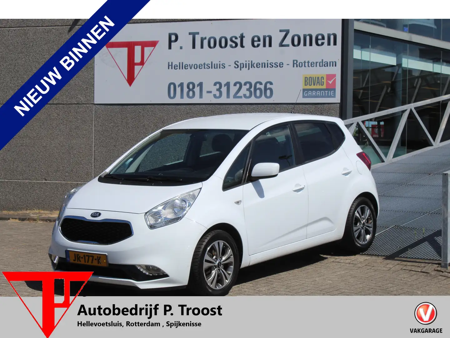 Kia Venga 1.4 CVVT DynamicPLusLine NAVIGATIE/CLIMA-AIRCO/L.M Wit - 1