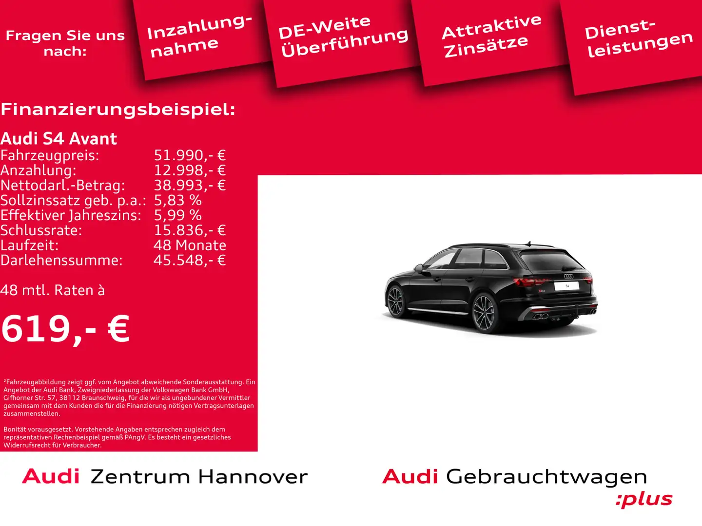 Audi S4 55 TDI quattro Standh. AHK ACC virtual Schwarz - 2