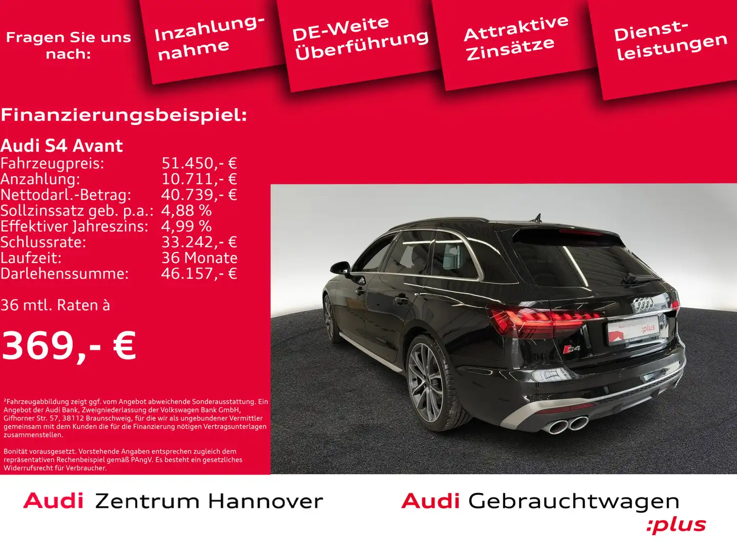 Audi S4 55 TDI quattro Standh. AHK ACC virtual Schwarz - 2