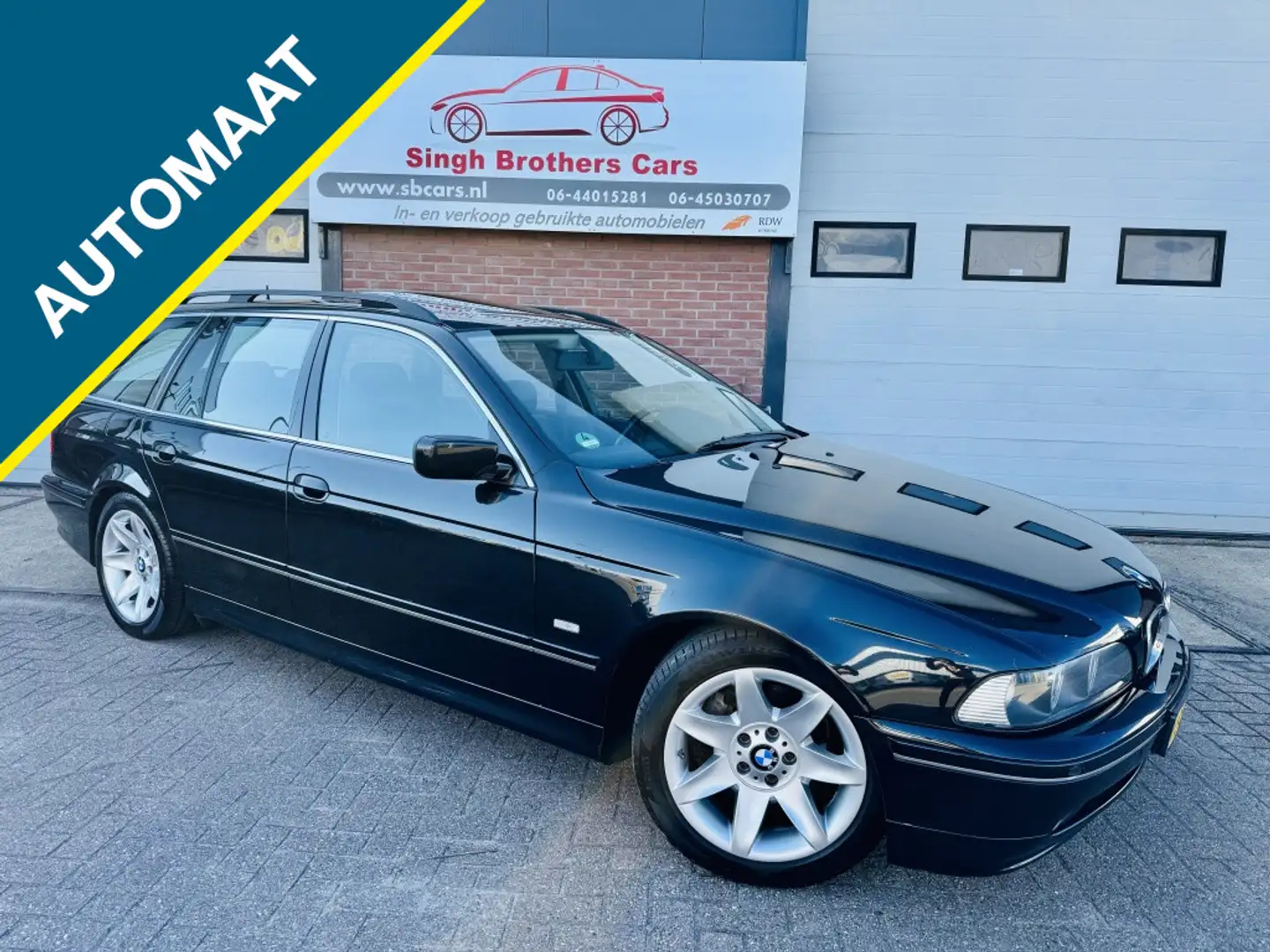 BMW 525 5-serie 525i L.style Ed. AUT LEER DAK NAVI XENON!! Zwart - 1