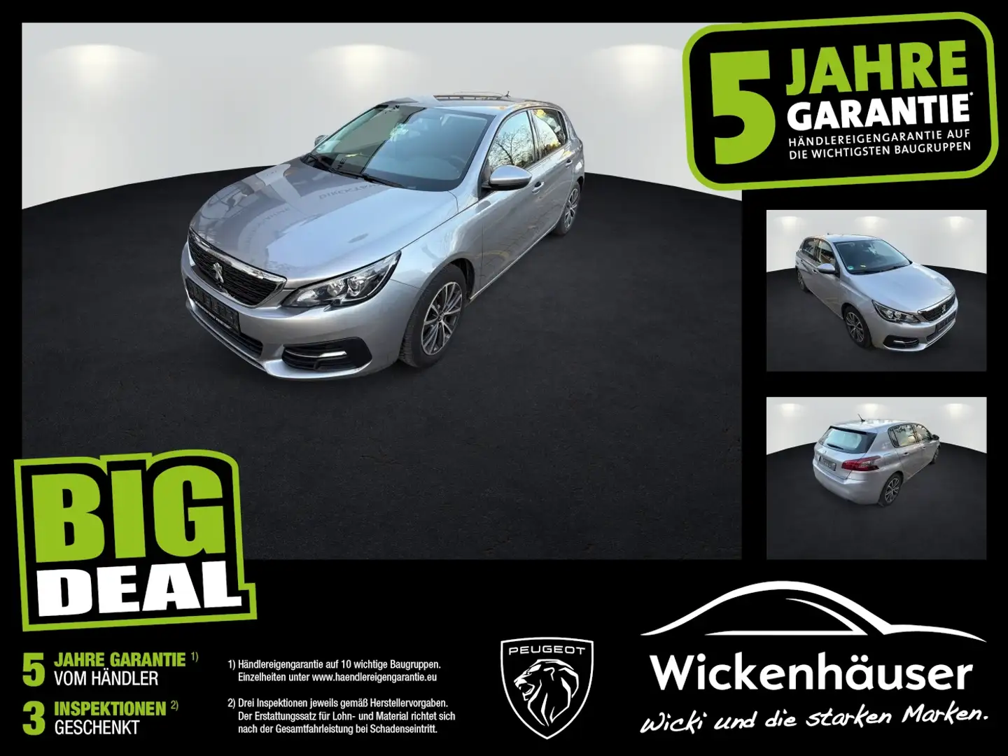 Peugeot 308 1.5 BlueHDi 130 Active Navi+SHZ+Kamera Silber - 1