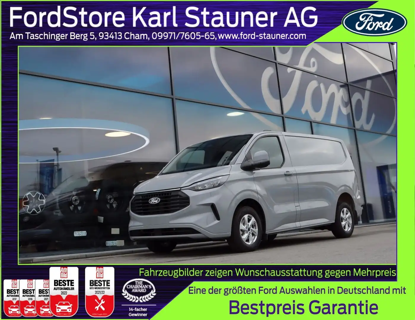 Ford Transit Custom Kasten Limited 320L1 BEV 0,0% FIN Weiß - 1
