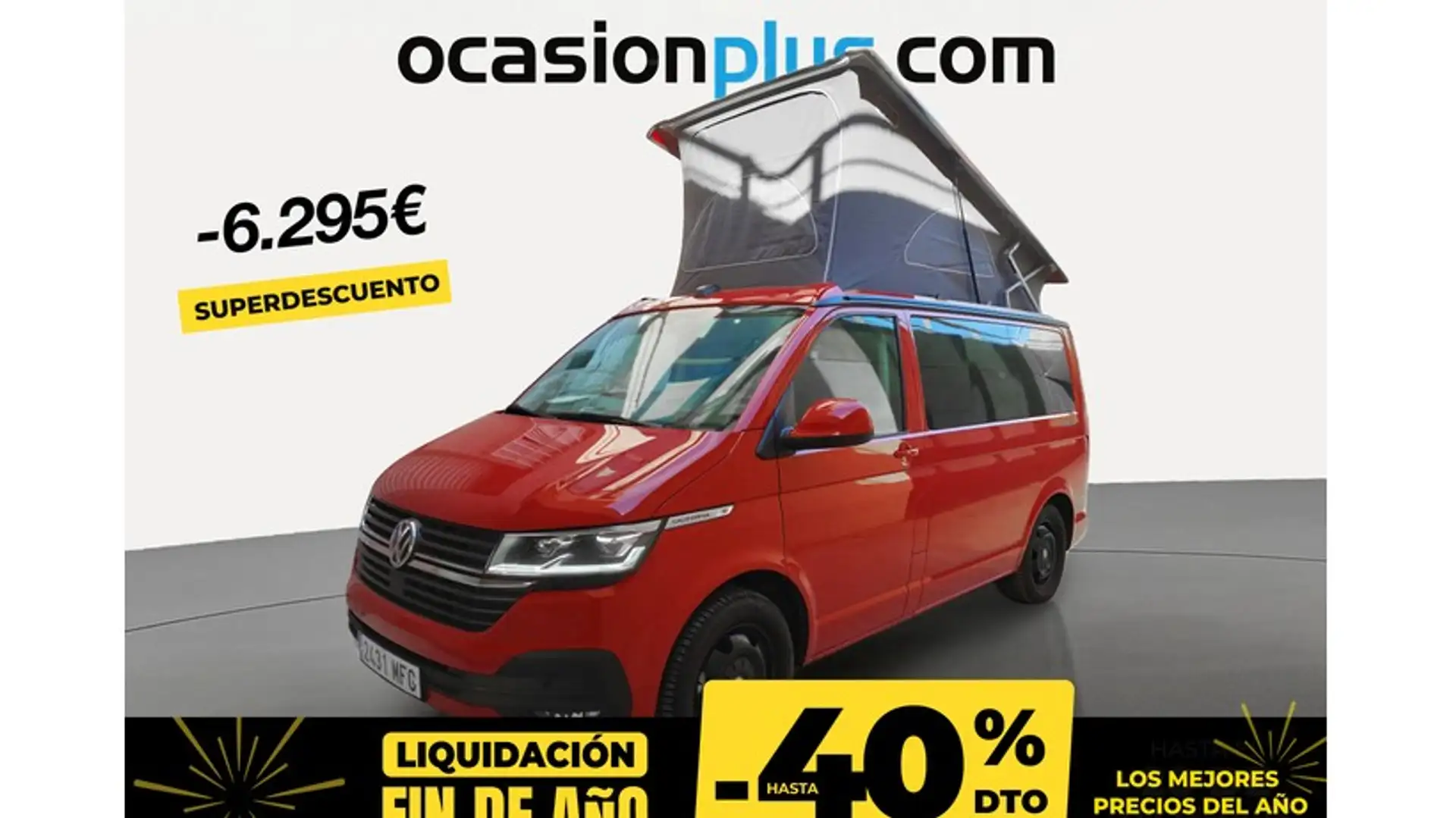 Volkswagen T6 California 2.0TDI BMT Beach Camper DSG 150kW Rojo - 1